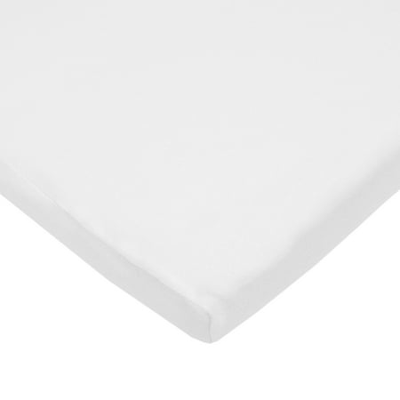 14x17 100 Sheets American Baby Company 100% Natural Cotton Jersey Knit 18 x 36 Cradle Sheet - Fitted, White, Soft Breathable, for Boys and Girls Single Pack ()