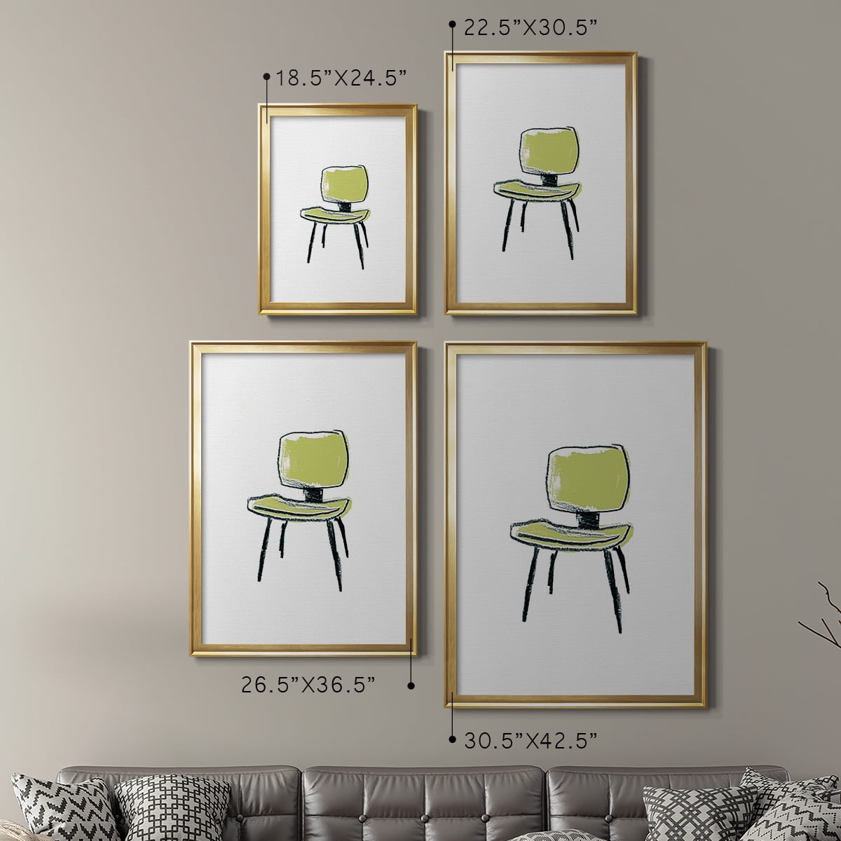 Take a Seat VI Premium Framed Print, in Gold, Black, or Silver - Ready to Hang
