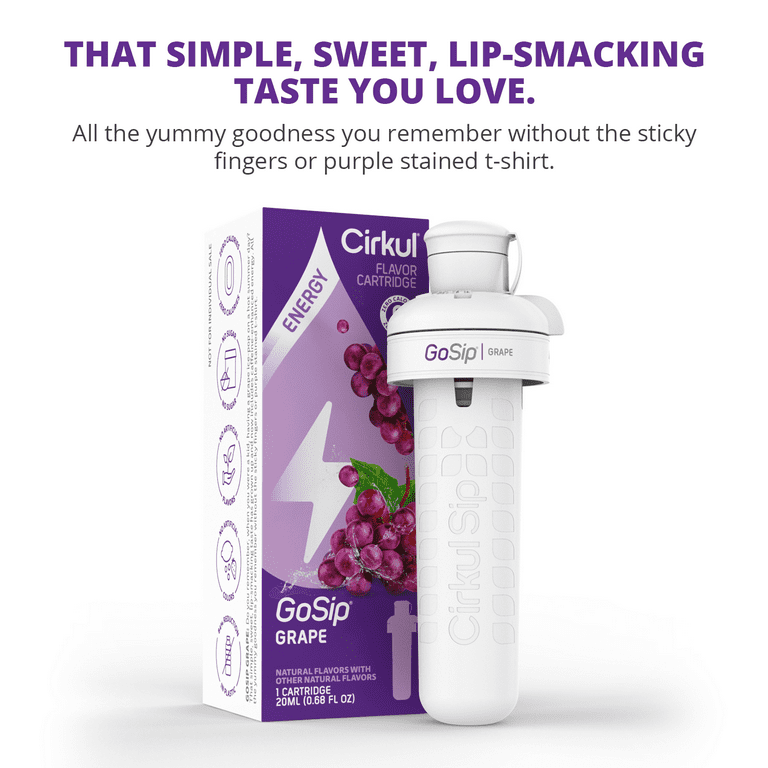 Cirkul GoSip Blue Raspberry Flavor Cartridge, Drink Mix,