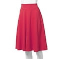thumbnail image 4 of SSOULM Women's High Waist Flare A-Line Midi Skirt with Plus Size, 4 of 4