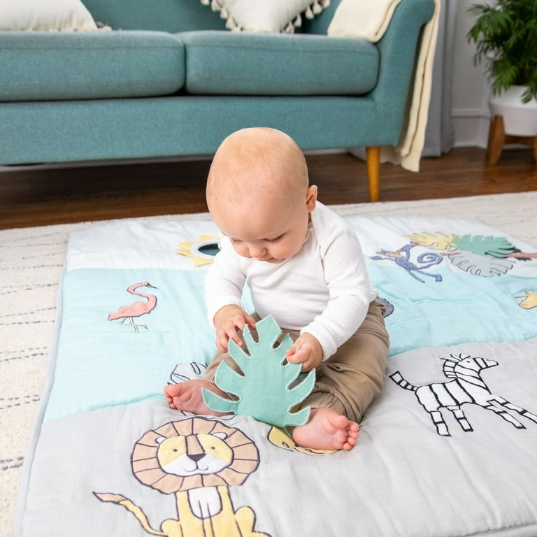 aden + anais ベビー ボンディング プレイマット aden + anais Baby Bonding Playmat - Reversible 45? x 45