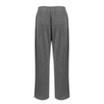 thumbnail image 5 of WTOBBY Women's Casual Wide Leg Elastic Waist Ribbed Knit Loose Bottoms with Pockets Soft Lounge Pants for Home,Dark Gray S, 5 of 8