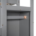 thumbnail image 6 of Harper & Bright Designs Full Size Wooden Loft Bed with Built-in Storage Wardrobe and Staircase, Multi-Functional Loft Bed with Staircase and Guardrails, Gray, 6 of 14
