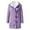 Purple, variant on PINQI Teen Girls Fleece-Lined Parka Coats Open Front Tie Hooded Outwear Kids Fall Winter Thick Warm Long Jackets with Pockets