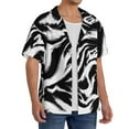 thumbnail image 2 of Naloa Leopard And Zebra 2 Men's Loose Fit Cuban Collar Short-Sleeve Shirt, Hawaiian Shirts, Mens Shirts Casual for Everyday Wear Outings-3X-Large, 2 of 5