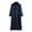 a-Navy4440, variant on VNKIDY Men's Loungewear Solid Color Long Sleeve V Neck Plush Robe Full Zip Contrast Collar Soft Loungewear For Casual Daily Home Relaxation Activities Classic Homewear