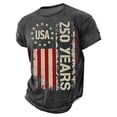 thumbnail image 4 of Kids 250 Anniversary USA Shirts Casual Soft 250 Year T-Shirt Breathable Comfortable Short Sleeve Tee 4th Of July Tops, 4 of 4