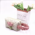 thumbnail image 2 of Neceser de viaje,Bolsa de cosméticos Bolsa de cosméticos con tulipanes de pana Bolsa de artículos de tocador Artesanía superior, 2 of 5