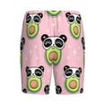 thumbnail image 4 of Rocae Panda Avocado for Men's Soft Sleep Pajama Shorts, Waistband and Pockets, 4 of 9