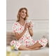thumbnail image 4 of Conjunto de pijama Ekouaer - Pantalones capri de manga corta con estampado floral, 4 of 6