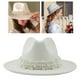 thumbnail image 2 of Sombrero Fedora de Cachemira para Mujer Sunnimix Blanco, 2 of 8
