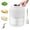 White-2 blades, variant on Electric Garlic Chopper, Mini Portable Veggie Chopper, 350ml Mini Food Processor, USB Rechargeable Small Food Processor, 350ml Large Capacity for Garlic, Onion, Chili, Ginger, Nuts