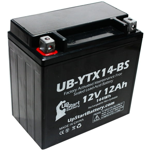 Replacement 2005 Honda TRX400 Rancher AT 400 CC Factory Activated, Maintenance Free, ATV Battery - 12V, 12AH, UB-YTX14-BS