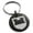 Black, variant on Stainless Steel Castle Protection Coat of Arms Shield Engraved Small Medallion Circle Charm Keychain Keyring