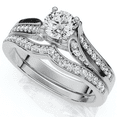 thumbnail image 4 of Pompeii 1Ct Engagement Wedding Ring Set 14k Gold or Platinum Lab Grown (E/F,VS1-VS2), 4 of 4