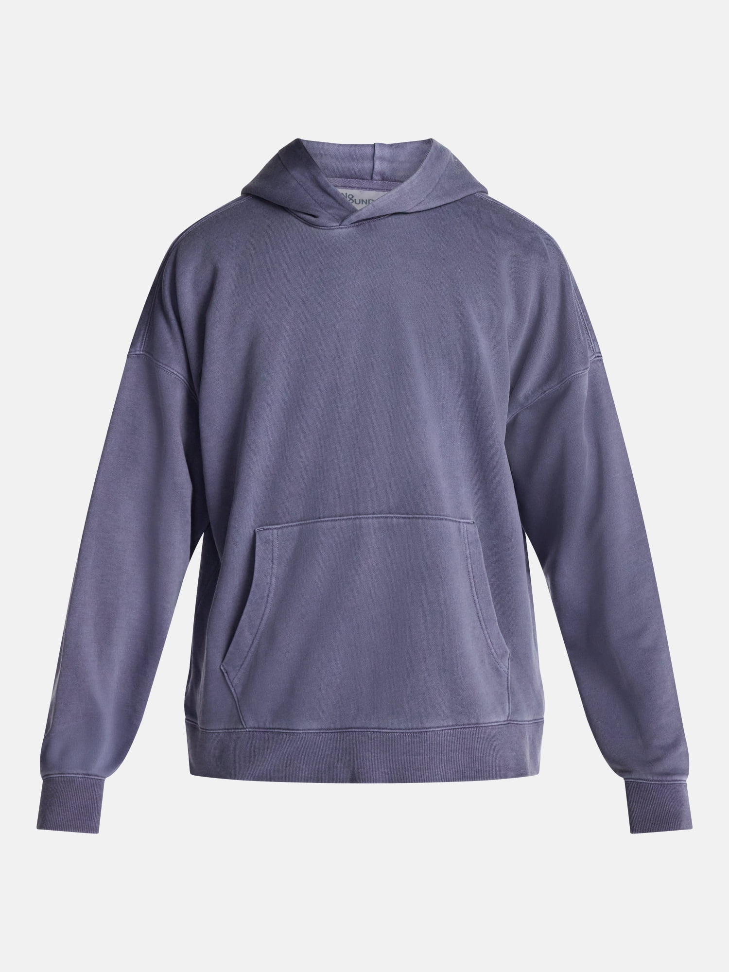 No Boundaries Boxy Fit Oversized Fleece Hoodie with Long Sleeves, Men's XS-4XLT