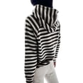 thumbnail image 6 of QAFOPEH Women Hooded Long Sleeve Horizontal Stripes Printed Colorblock Top, 6 of 6