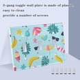 thumbnail image 4 of Dailycode Light Switch Plate Covers 2 Gang Wall Plate Plastics Outlet Covers for Kitchen Home Office Decor Ice Cream Banana Leaf Sunglasses, 4 of 8