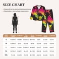 thumbnail image 4 of Sigee Flamingo And Palm Trees At Sunset for Women’s Pajama Sets Long-Sleeved Pjs Sets for Women 2 piece Sleepwear-XX-Large, 4 of 7