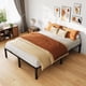 thumbnail image 1 of Base de Cama de Plataforma de Metal Resistente - Tamaño Queen, Soporte de Listones de Acero de 14 Pulgadas, No Se Necesita Box Spring, Almacenamiento Debajo de la Cama, herramienta-Free Assembly, sin, 1 of 23