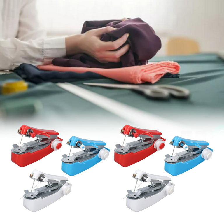 Handheld Sewing Machine Portable Mini Handheld Stitching Machine Automatic  Feeding Diy Hand Sewer Machine For Household Blue