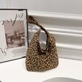 thumbnail image 4 of Bolso Hombro Retro Leopardo para Mujer Bolso Lona Con Múltiples Bolsillos para Las Axilas (marrón), 4 of 9