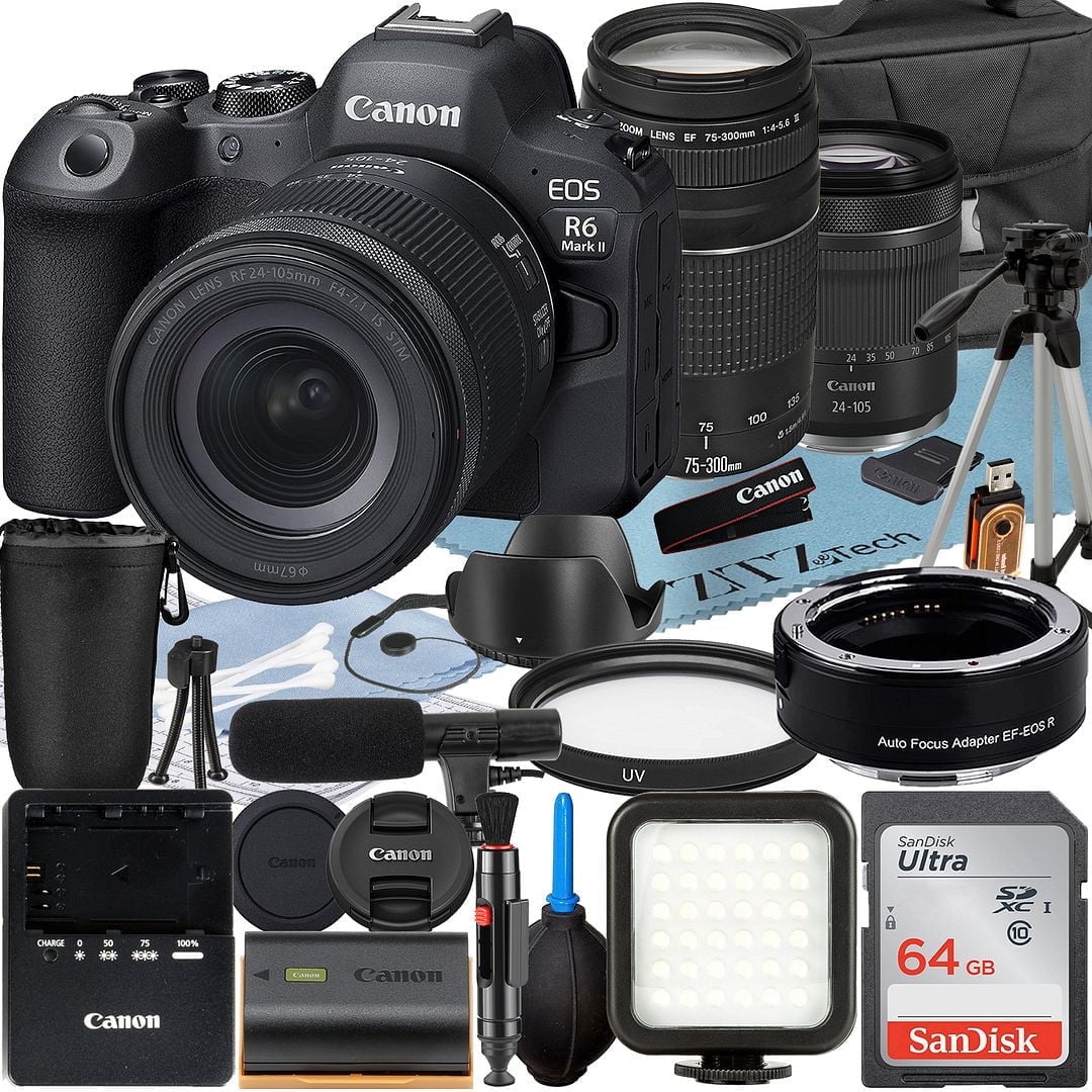 Canon EOS R6 Mark II Full Frame Mirrorless Camera Bundle Canon EOS R6 Mark II Full Frame Mirrorless Camera Bundle