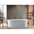 thumbnail image 4 of Kingston Brass VTDE713223T 71" Acrylic Oval Double Ended Freestanding Tub with Drain, Glossy White, 4 of 10
