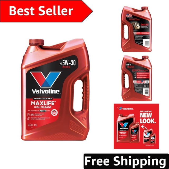 Huile de Moteur MaxLife 5 Pintes 5W-30 - Protection Ultime pour Véhicules à Fort Kilométrage