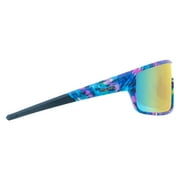Piranha Eyewear Berkley Shield Sports Sunglasses - Tie-Dye Multicolor with Mirror Lens