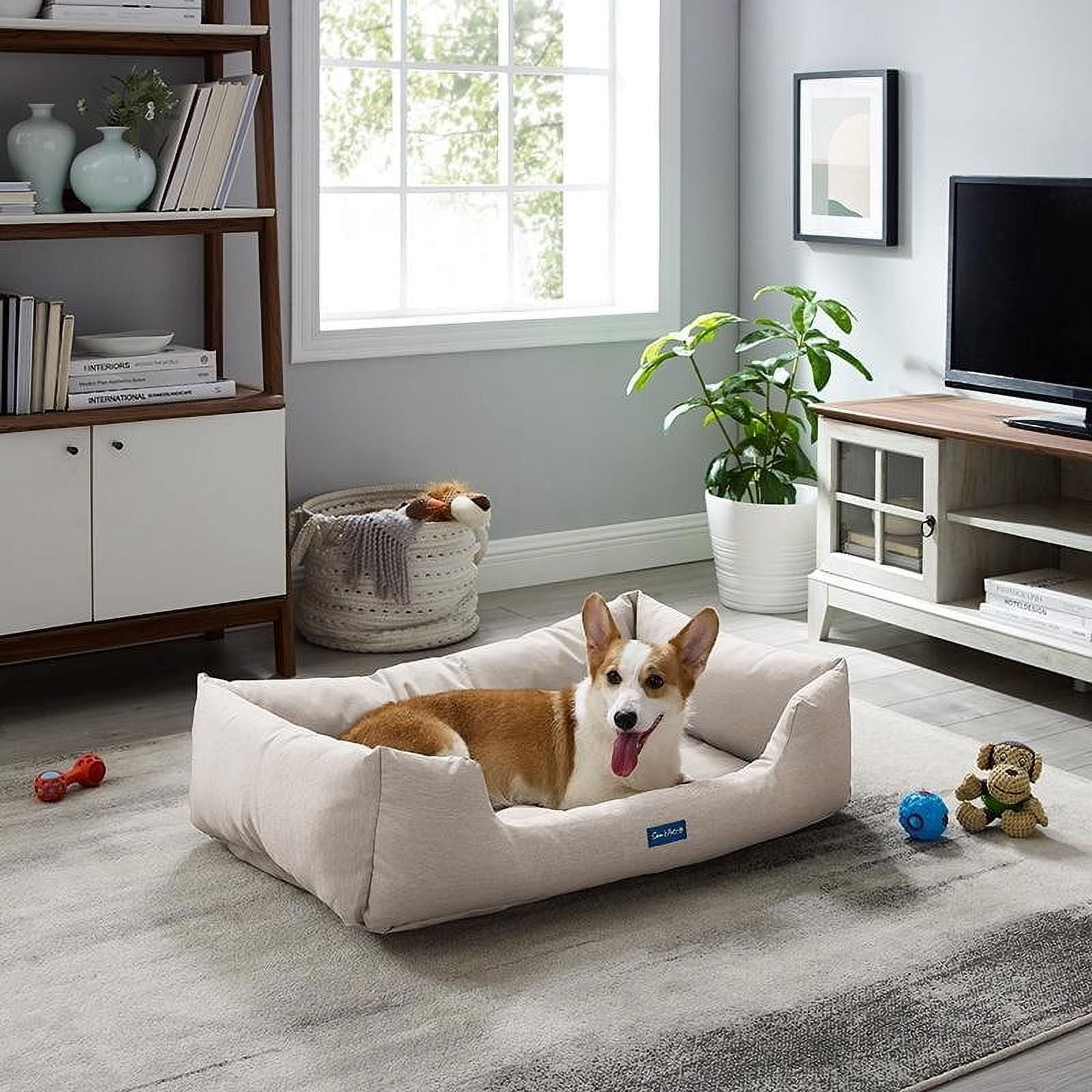 Sam's Pets  Missy® Rectangular Dog Bed Beige Medium