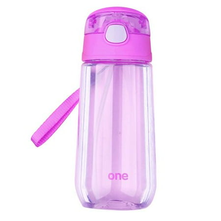 Kids Drinking Bottle AkoaDa Water Bottle , Opens with Simple Button Press,Kids Drinks Bottle,for Sports,Outdoors,Gym,Yoga ()