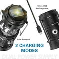 thumbnail image 3 of BN-LINK 2 Pack Portable LED Camping Lanterns, Lightweight Waterproof Solar USB Rechargeable LED Flashlight Survival Kits for Indoor Outdoor Home Emergency Light Power Outages Hiking, 3 of 5