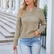 thumbnail image 4 of Puntoco Suéter Moda Mujer Manga Larga Casual Punto V-Cuello Blusa Suéter tops Navidad Liquidación Puntoco Puntoco-3254, 4 of 8