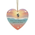 thumbnail image 2 of Beach Love Heart Ornament, Exquisite Ceramic Heart-Shaped Beach Love Pendant Ornaments, Mini Keepsake Christmas Ornament, Ceramic Pendant Christmas Tree Hanging Decor E, 2 of 6