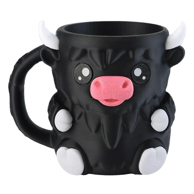Highland Cow Ice Cream Pint Holder, Cute Animal Ice Cream Pint Cooler Containers with Spoon & Handle, Highland Cow Gifts