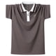 thumbnail image 1 of Bajo Camisas para Hombres de Color Sólido Manga Corta Cuello de Vuelta, Camisa de Blusa Casual para el Uso Diario, 1 of 9