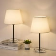 thumbnail image 5 of Haitral Modern Black Bedside Lamp with Acrylic Base Set of 2, 5 of 7