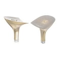 thumbnail image 1 of Uxcell 1par de reemplazo de reparación de tacones 1.89"x2.36" tacón alto DIY para zapatos de mujer, tono dorado, 1 of 5