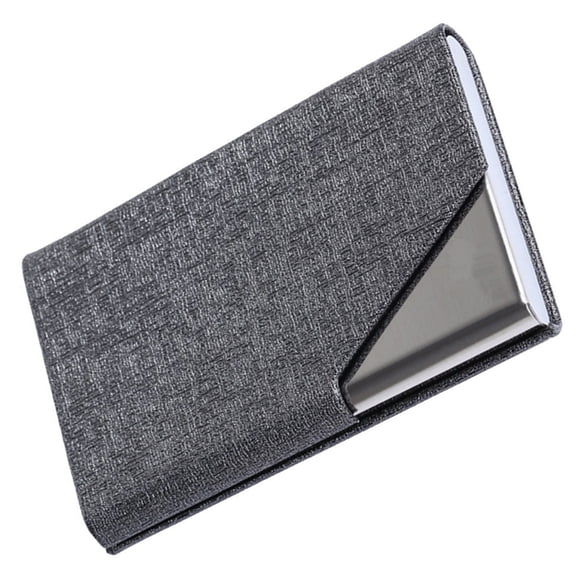 SOPOTUTU Grey Business Card Holder Set - Professional Name Card Organizer for Office, Meetings, and Networking