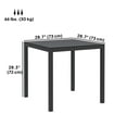 thumbnail image 2 of CoSoTower Square Outdoor Dining Table for 4 with Aluminum Steel Frame, Black, 2 of 7