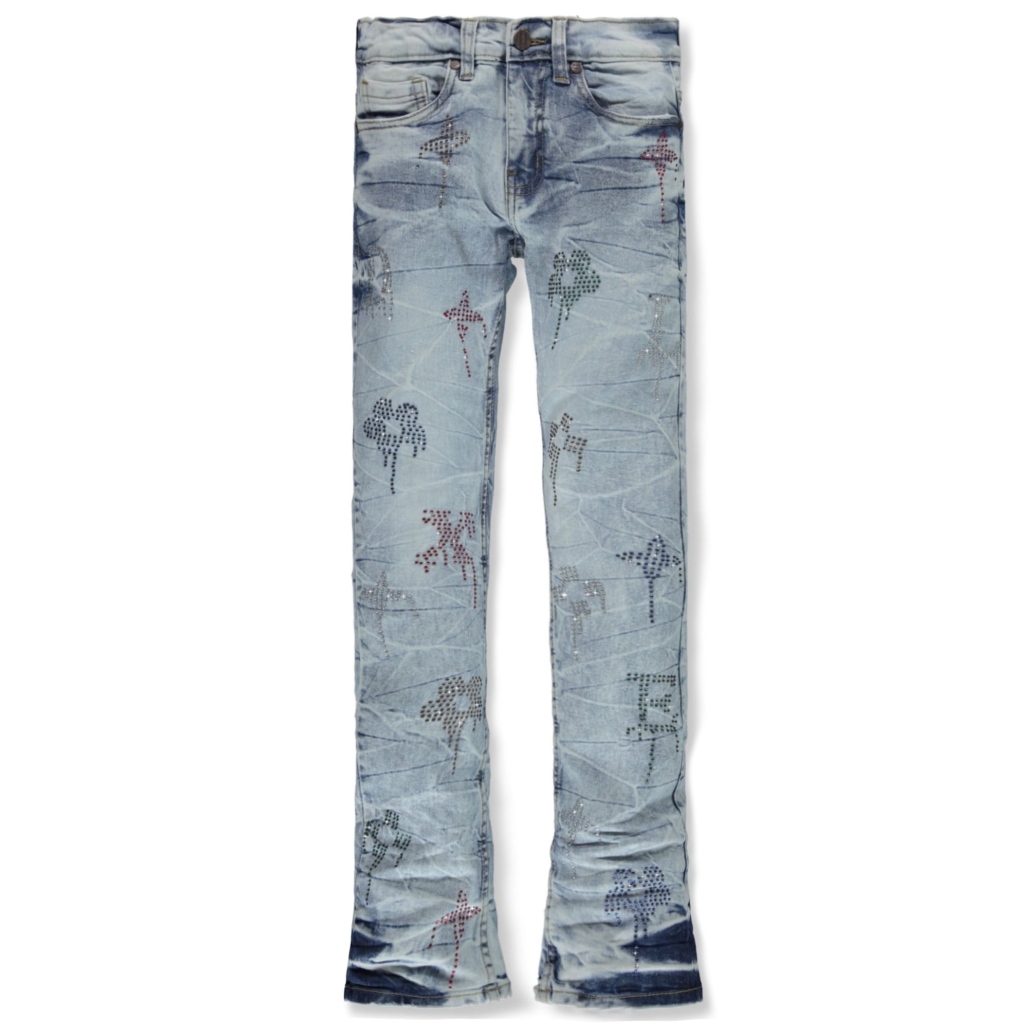 FWRD Boys Gem Stacked Slim Fit Jeans Color: ice blue Size: 20