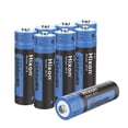 thumbnail image 2 of Hixon 8-Pack 1.5V Rechargeable AA Lithium Batteries 3500mWh with 4 Solt USB Smart Charger for Blink Camera, 2 of 8