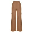 thumbnail image 5 of Wensltd Women High Waisted Cargo Pants Casual Wide Leg Trousers, 5 of 9