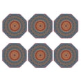thumbnail image 2 of Pofeuu Mandala Print Leather Coasters Set of 6, Round Cups Mugs Mat Pad for Home Kitchen Heat Resistant Drink Coasters,Octagon, 2 of 7