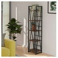 thumbnail image 4 of 5-Tier Shelf; Industrial Etagere; Walnut & Graphite; Open Storage for Home Office, 4 of 8
