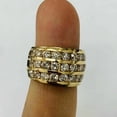 thumbnail image 3 of Forever Jewels 3.00 Ct Round Cut Moissanite Men Engagement Band Ring 14K Yellow Gold Plated, 3 of 4