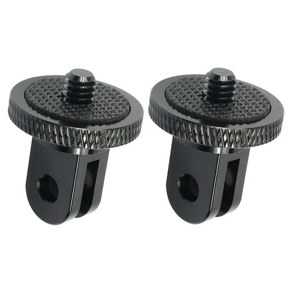 Black Tripod Mount Adapter for Camera Use Construct with Aluminum Alloy 2PCS 1/4 inch 20 Threads