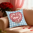 thumbnail image 4 of Throw Pillow Covers Valentine's Day Red Cute Passionate Double-Sided Printed Plaid Home Bedroom Sofa Cushion Cover 45*45cm, 4 of 6
