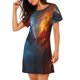thumbnail image 2 of Balery Red And Blue Fire Dragon E Camisón de manga corta con cuello redondo para mujer, cómodo y elegante., 2 of 6